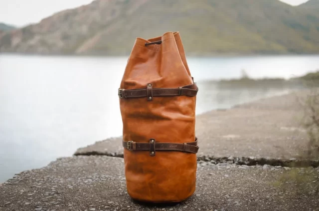 Leather Motorcycle Duffle Bag 